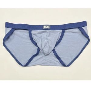 Discontinued N2N Bodywear Tanga Brief, Mens Medium, Rare Blue Ringer
